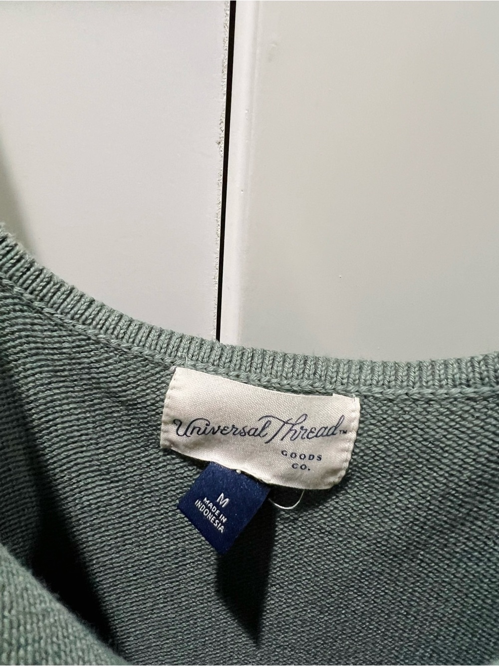 NWOT Universal Thread Sage Green Knit Tank Midi Dress Side Slit - Picture 3 of 6